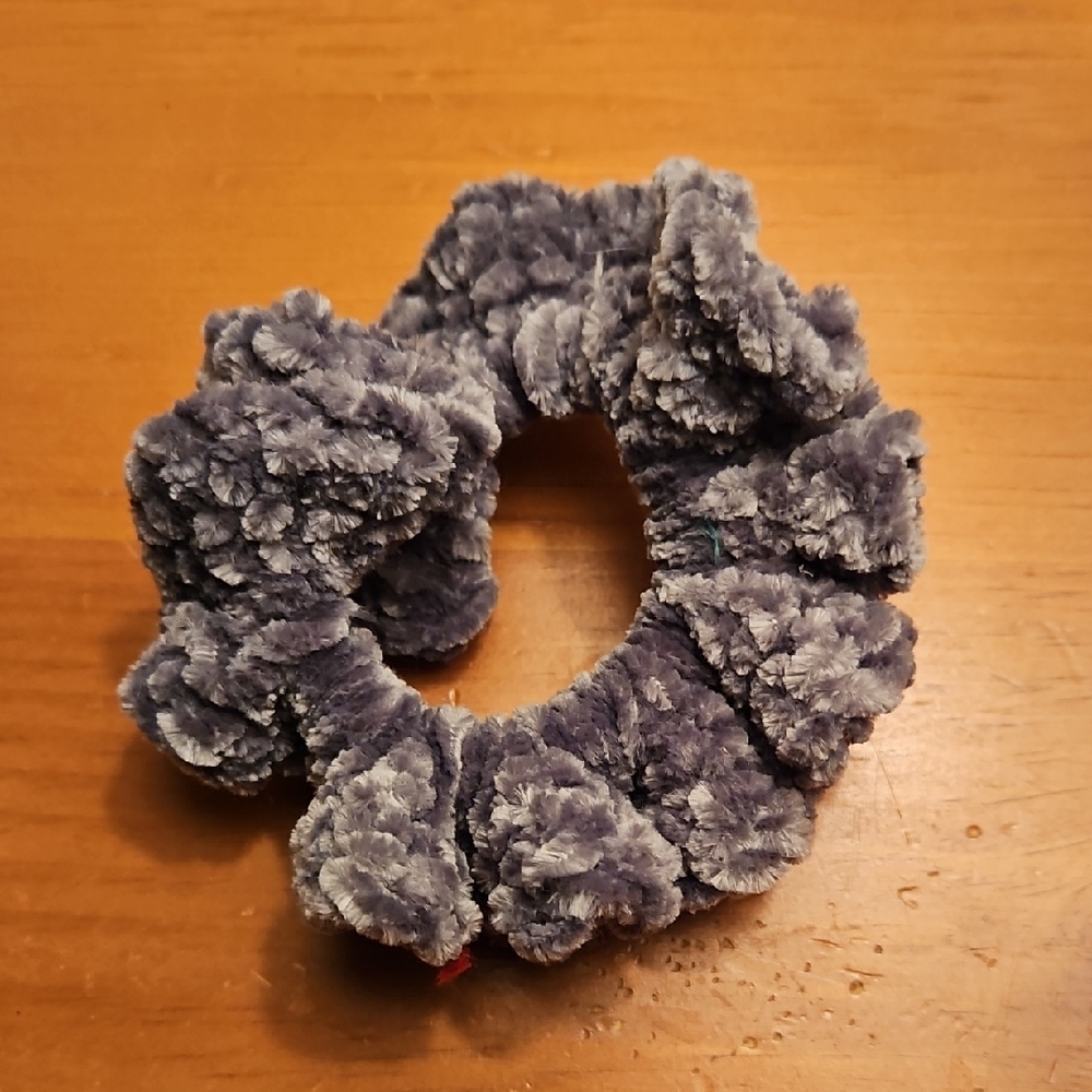 🌟3/$10🌟Handcrafted Plush Gray Scrunchie